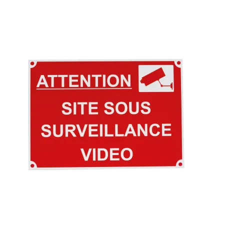Panneau signalétique en aluminium SITE SOUS SURVEILLANCE VIDEO