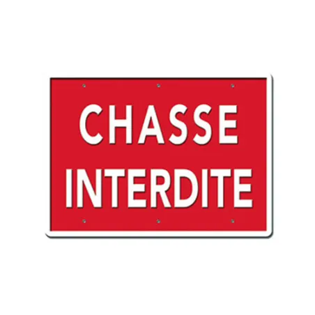 Panneau de signalisation « Chasse interdite »
