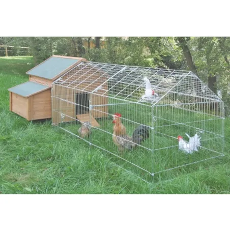 Enclos extérieur zingué avec bâche petits animaux