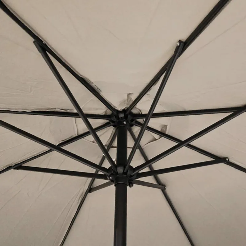 Parasol Rond Ø 2,70 m polyester 160 g/m² beige