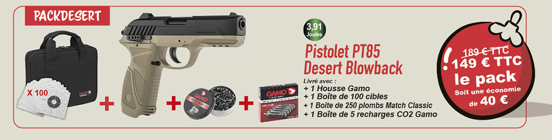 Pack Gamo® PT85 Desert Blowback Noël 2024