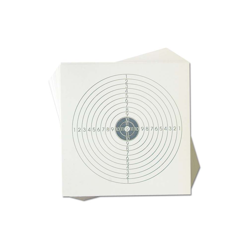 100 cibles carton en couleur 14x14 cm tir au plomb - Cibles papiers  (10645741)