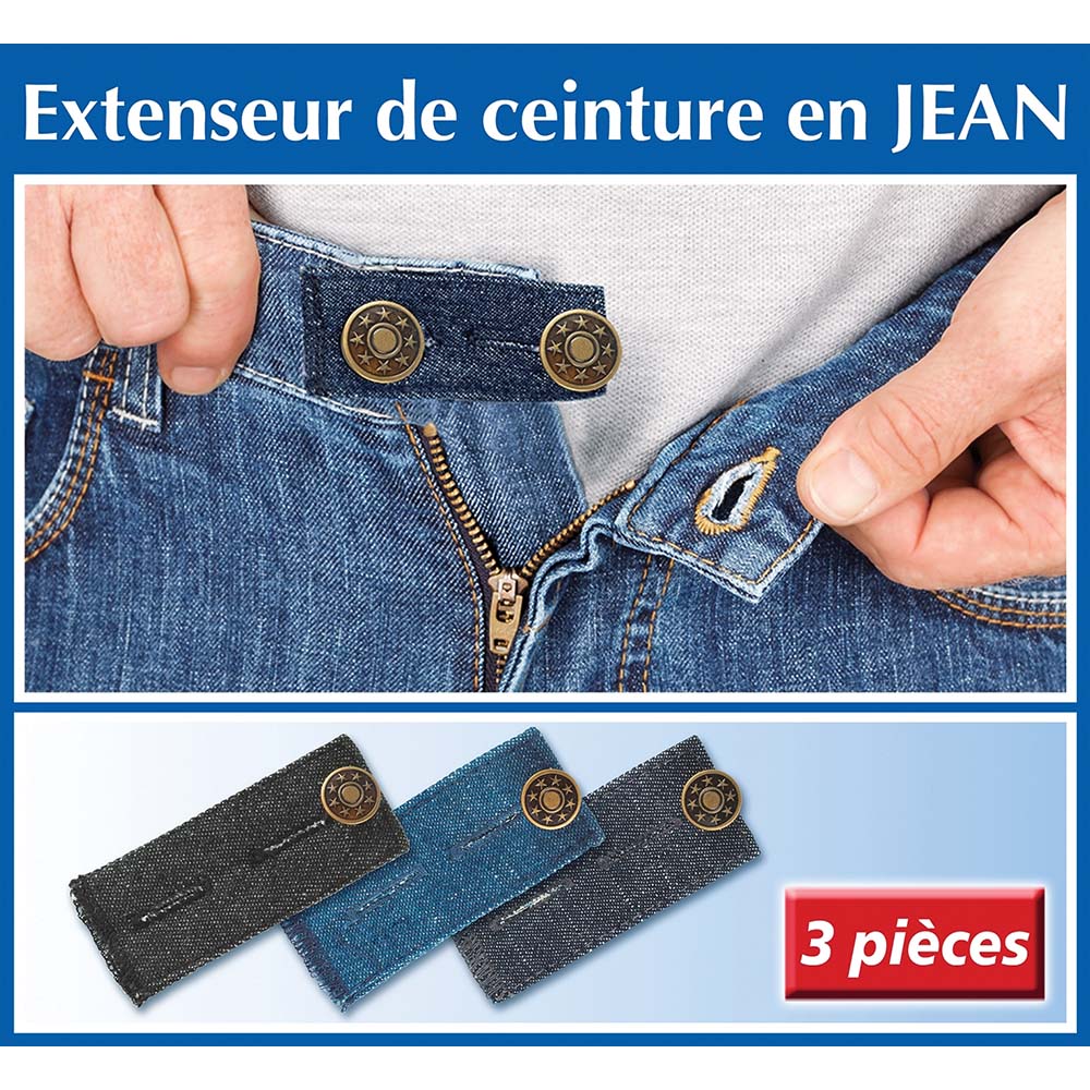 12x boutons étendus attache ceinture jeans connecteurs d'extension de  taille