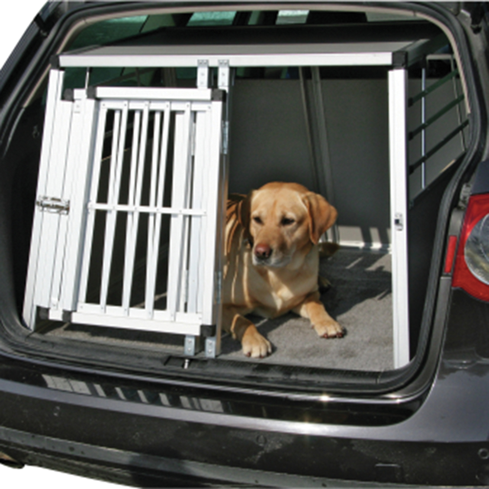 Cage de transport double en Aluminium pour deux chiens. Caisses de