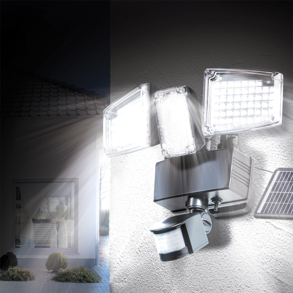 Lampe Solaire Exterieur, 3 Modes Projecteur Led Eclairage