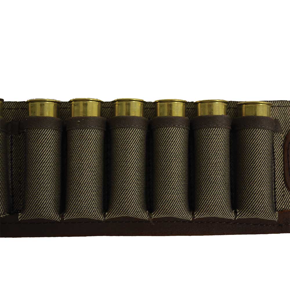 Cartouchière calibre 12 en croûte grasse 20 tubes avec rabats