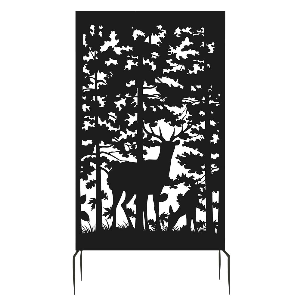 Panneau décoratif extérieur en métal H. 180cm - Animaux de la forêt, vente  au meilleur prix
